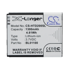 Reemplazo de batería compatible para HTC 35H00194-00M,35H00194-04M,99H10905-00,BA S840,BA S850...