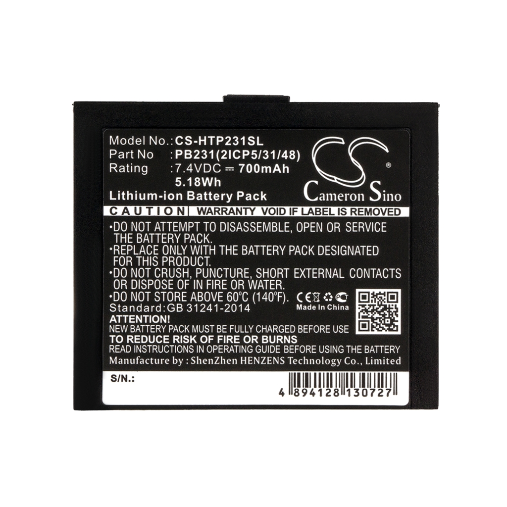 Batería de la impresora Hiti CS-HTP231SL