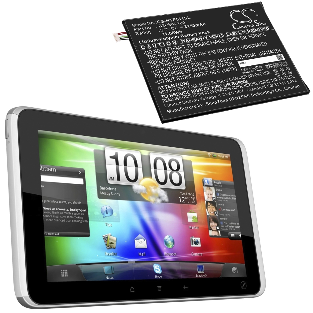 Batería de la tableta HTC CS-HTP511SL