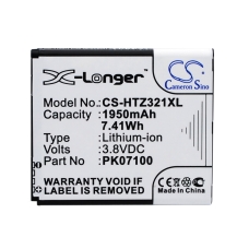 Reemplazo de batería compatible para HTC 35H00189-00M,35H00189-02M,HTI13UAA,PK07100