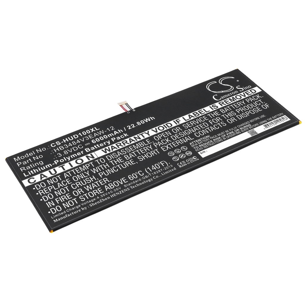Batería de la tableta Huawei CS-HUD100XL