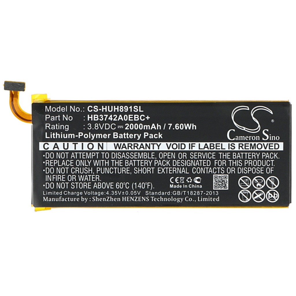 Batería del teléfono móvil Huawei CS-HUH891SL