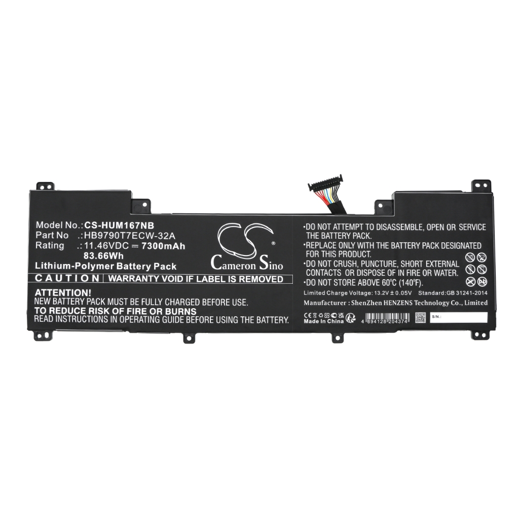 Batería para portátil Huawei CS-HUM167NB