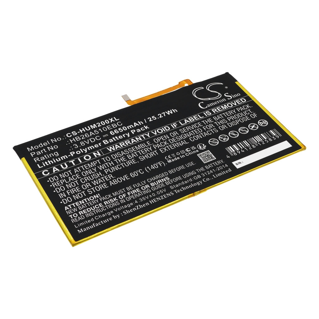 Batería de la tableta Huawei CS-HUM200XL