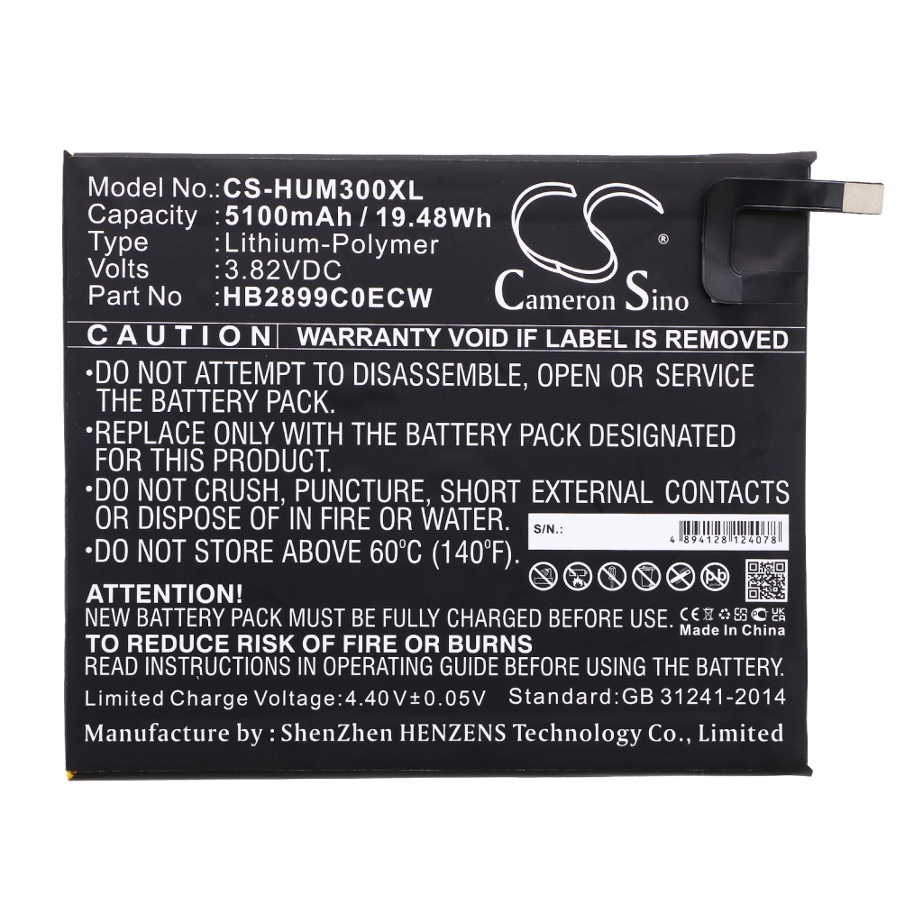 Batería de la tableta Huawei CS-HUM300XL