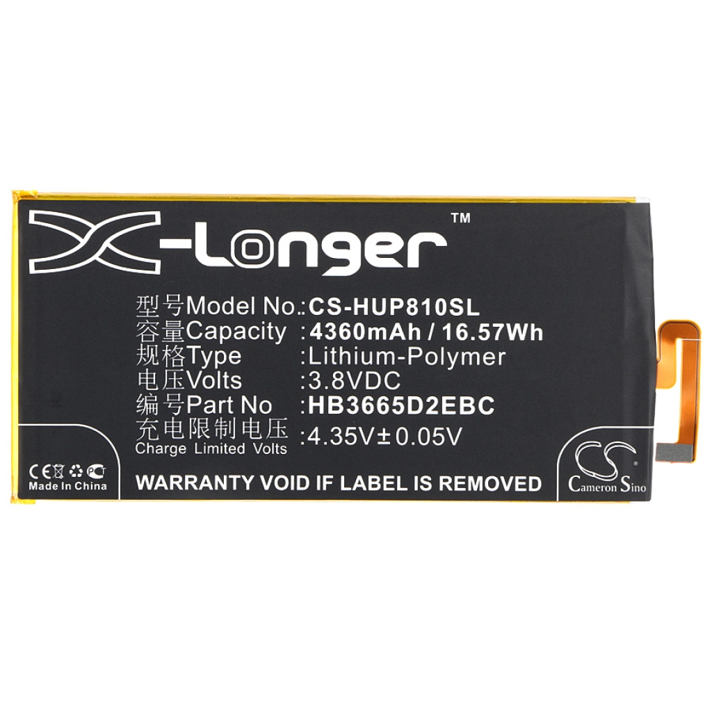 Batería del teléfono móvil Huawei CS-HUP810SL
