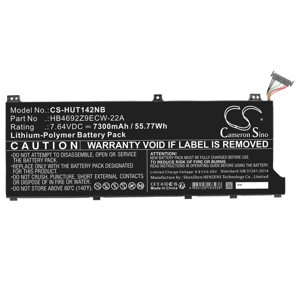 Batería para portátil Huawei CS-HUT142NB