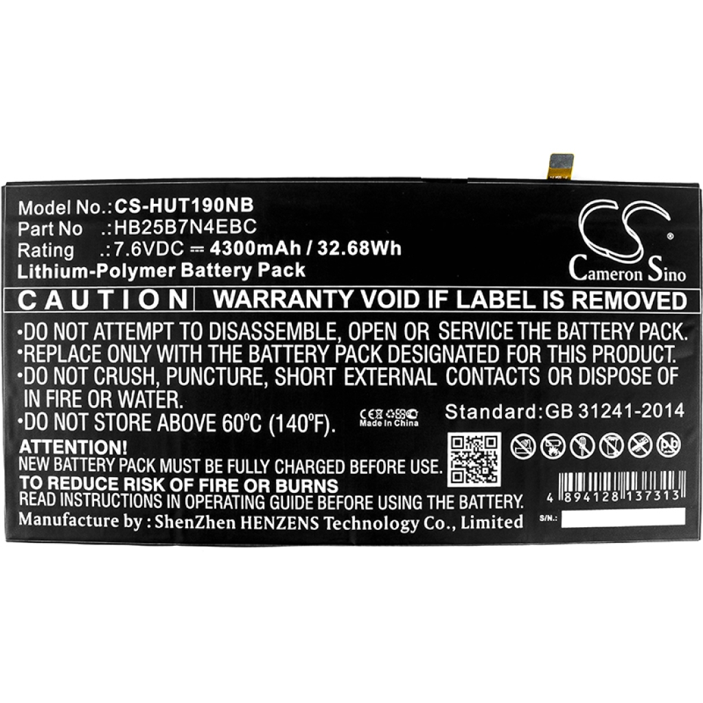 Batería para portátil Huawei CS-HUT190NB