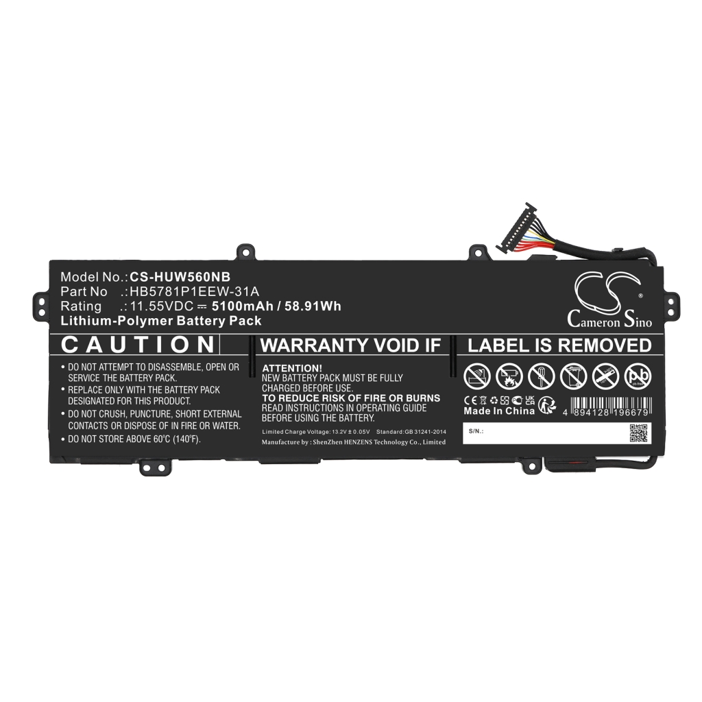 Batería para portátil Huawei CS-HUW560NB