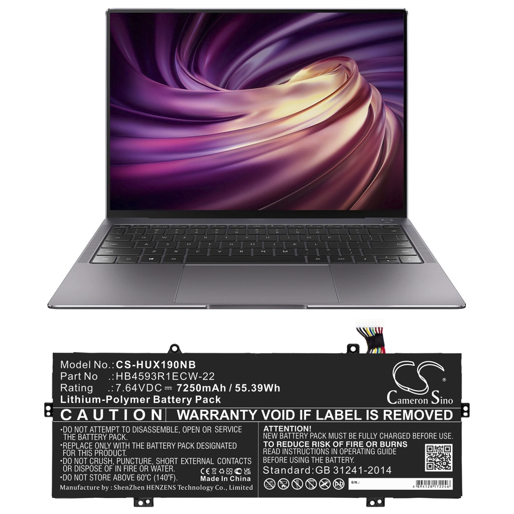 Batería para portátil Huawei CS-HUX190NB