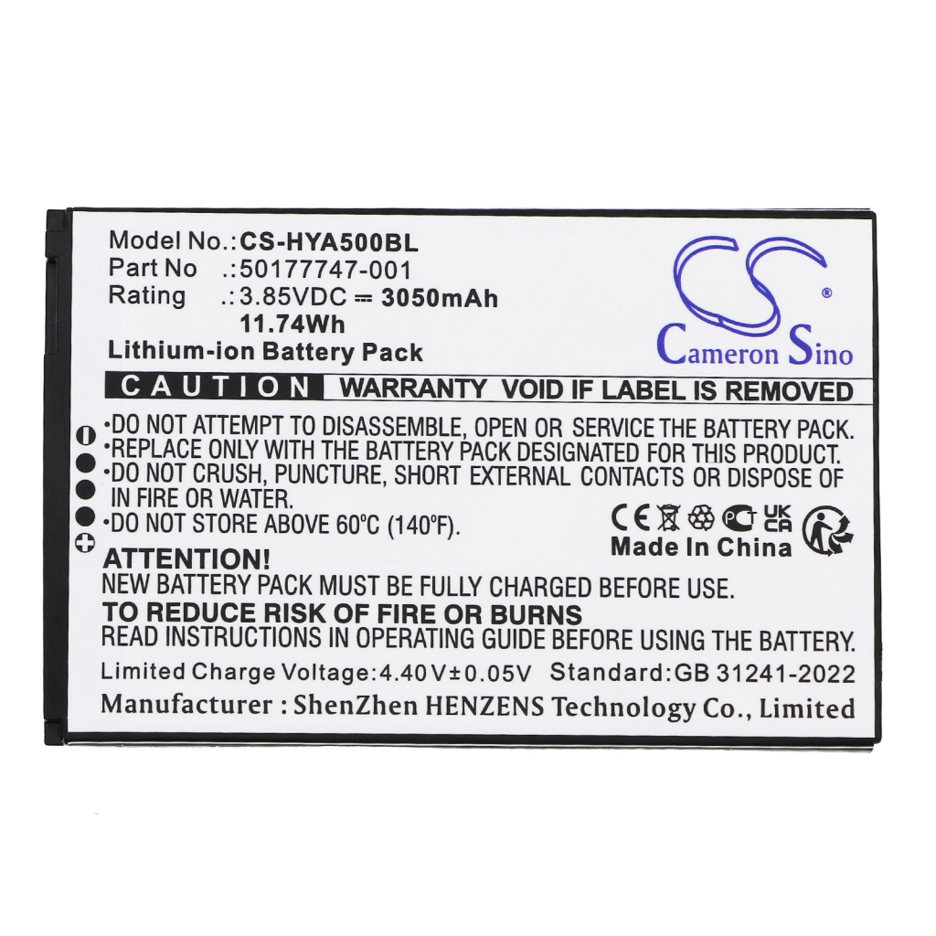 Batería de código de barras, escáner Honeywell CS-HYA500BL