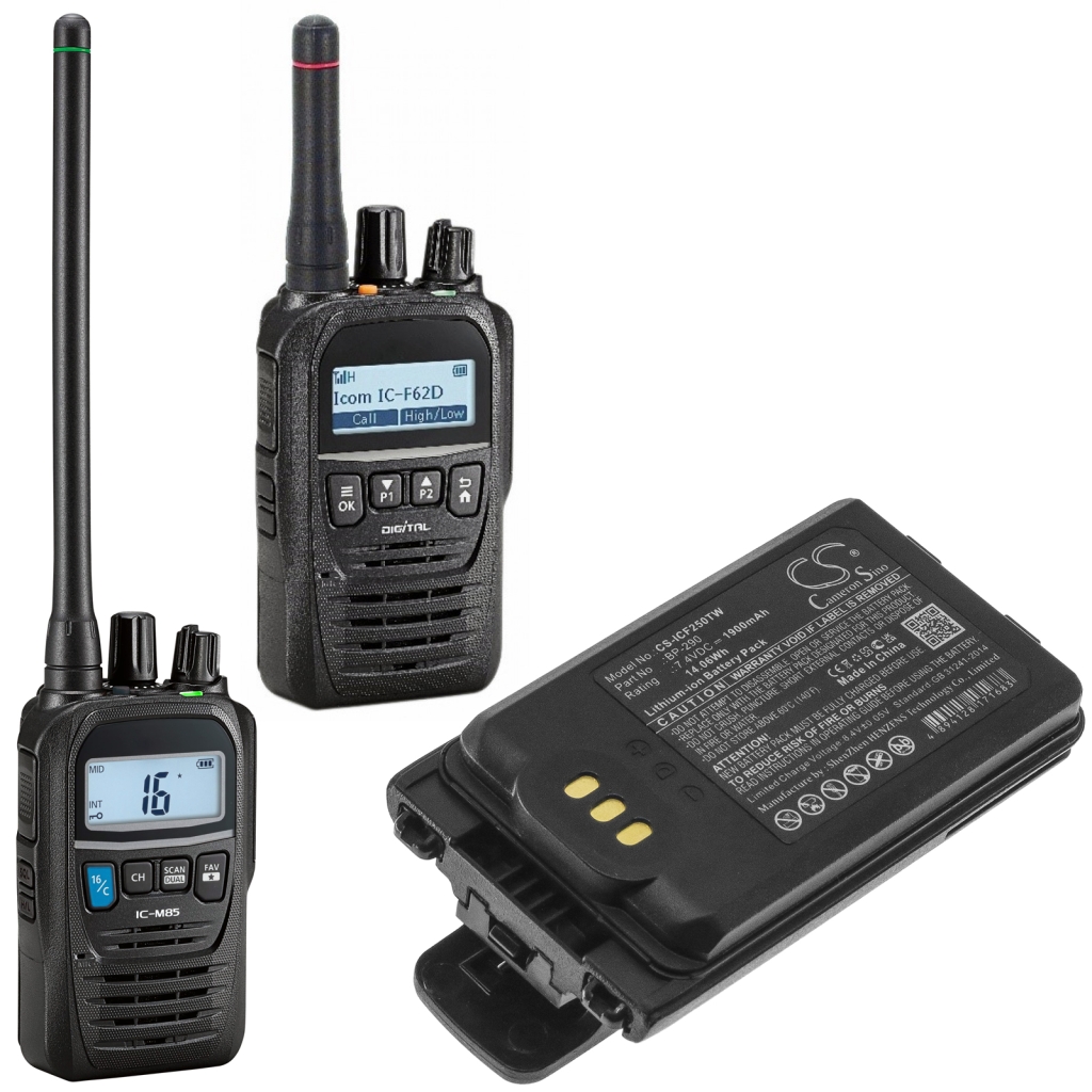 Batería de radio de dos vías Icom CS-ICF250TW