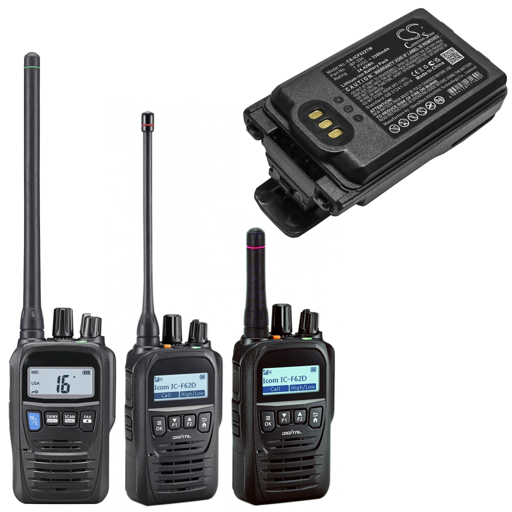 Batería de radio de dos vías Icom CS-ICF622TW