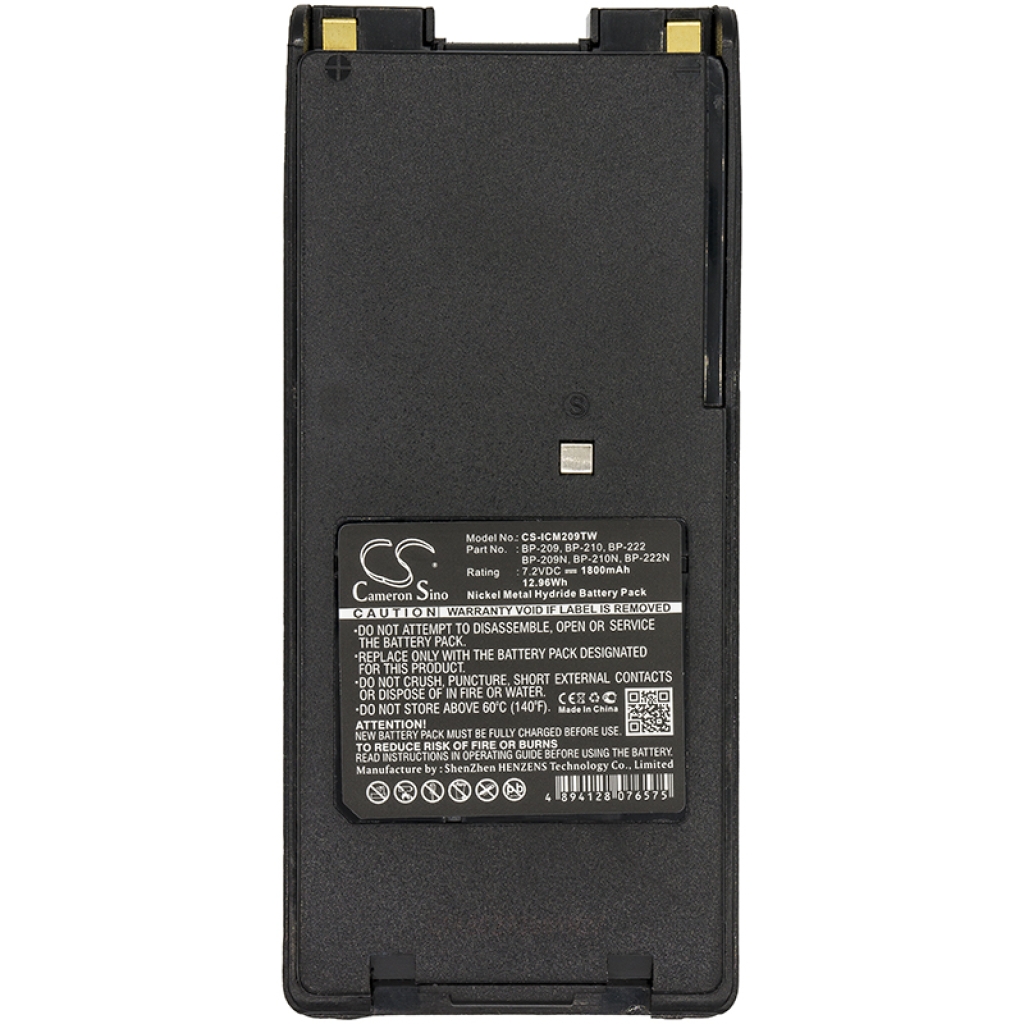 Batería de radio de dos vías Icom CS-ICM209TW