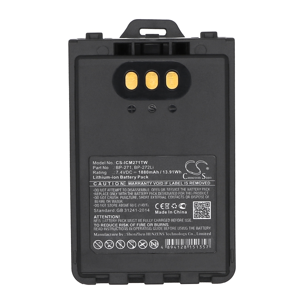 Batería de radio de dos vías Icom CS-ICM271TW