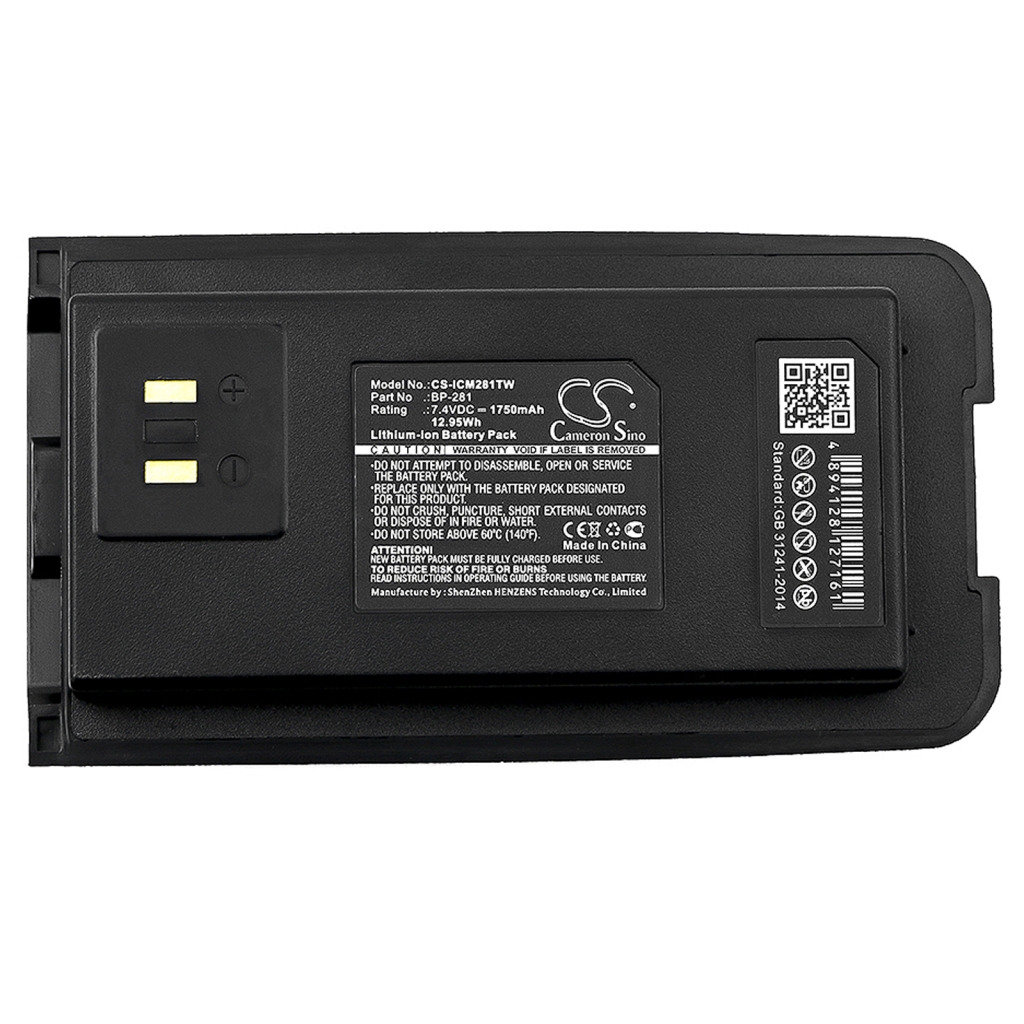 Batería de radio de dos vías Icom CS-ICM281TW