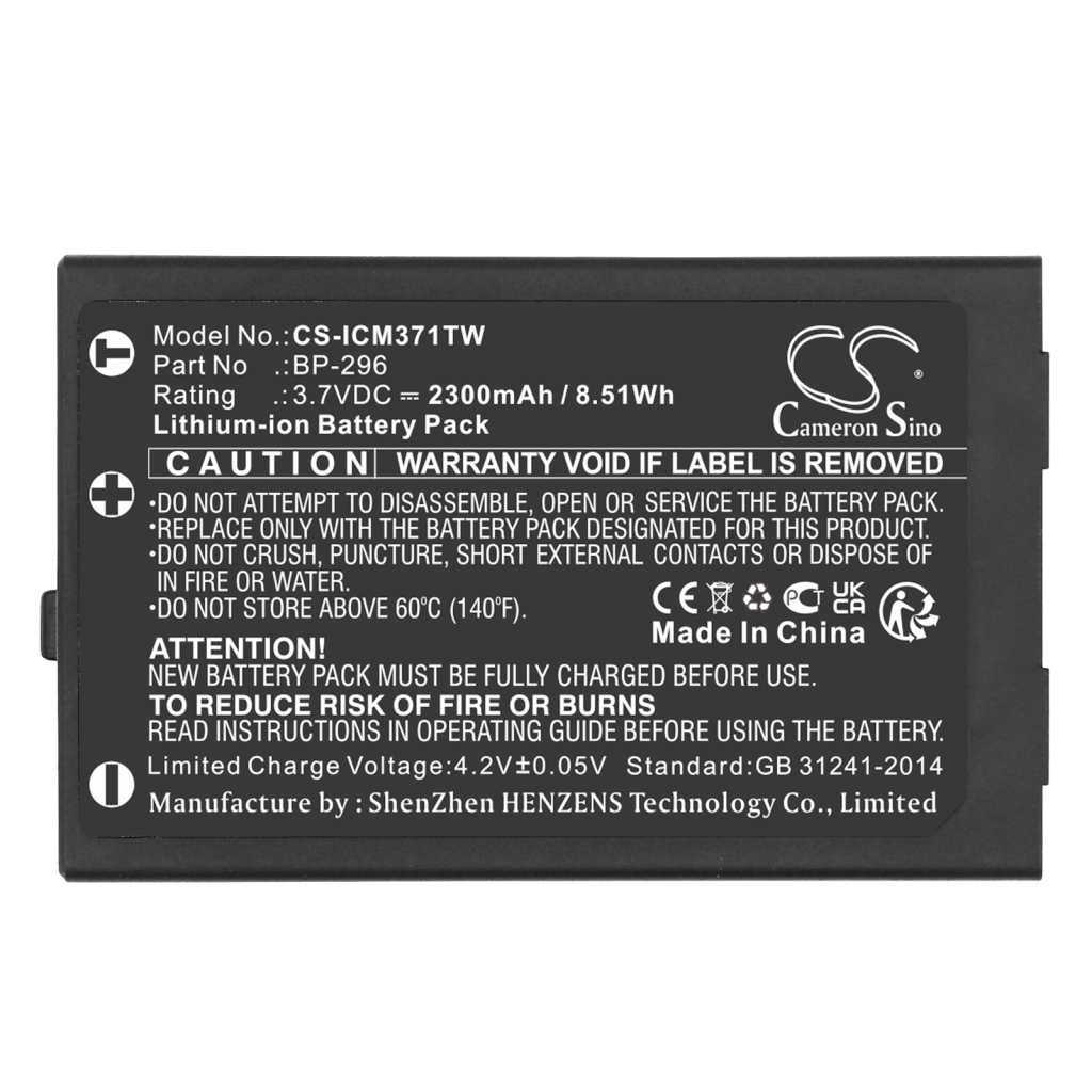 Batería de radio de dos vías Icom IC-M37