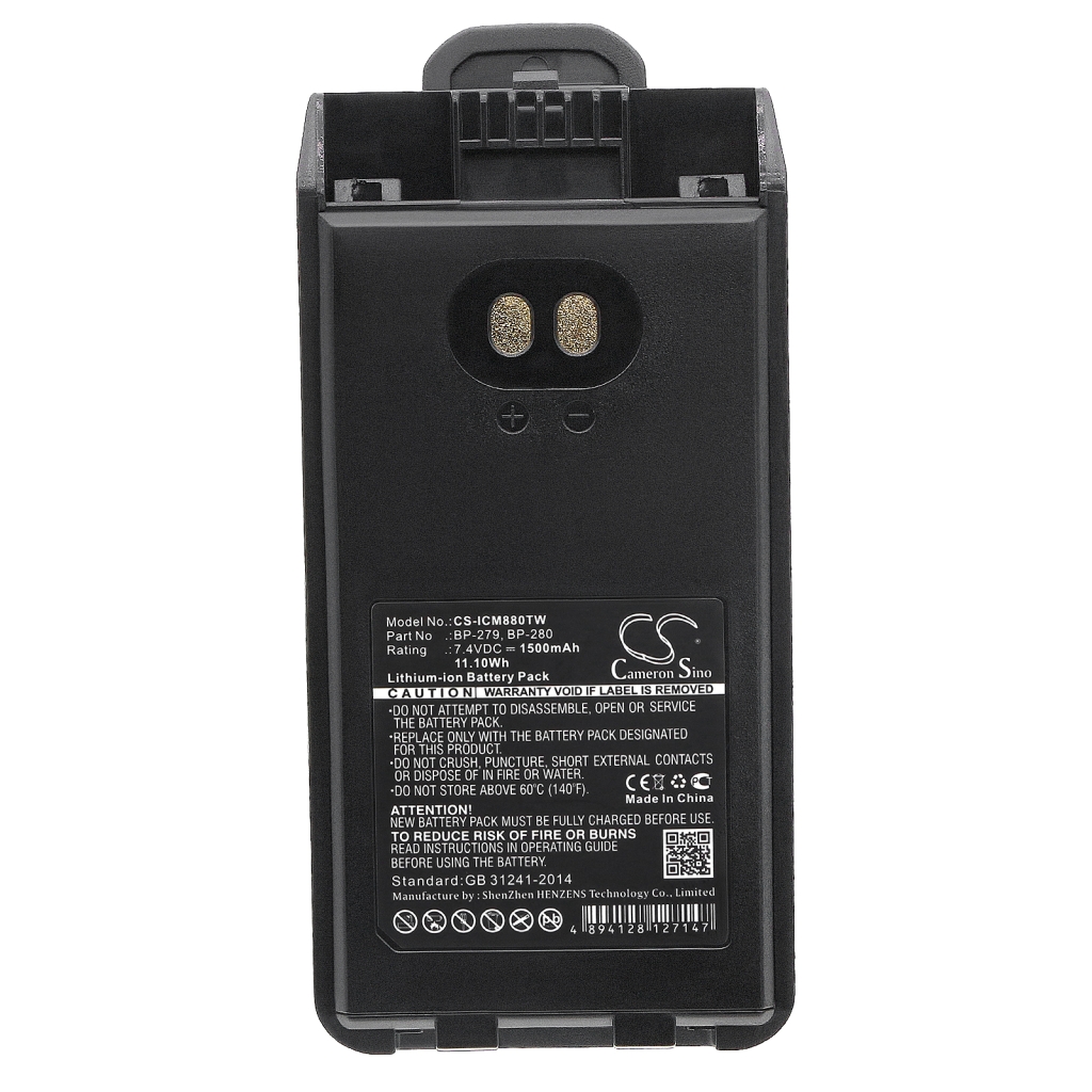 Batería de radio de dos vías Bearcom IC-F2000