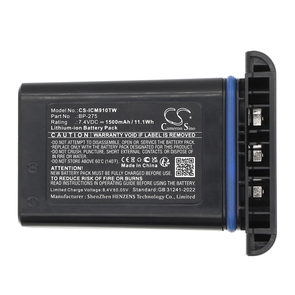 Batería de radio de dos vías Icom CS-ICM910TW