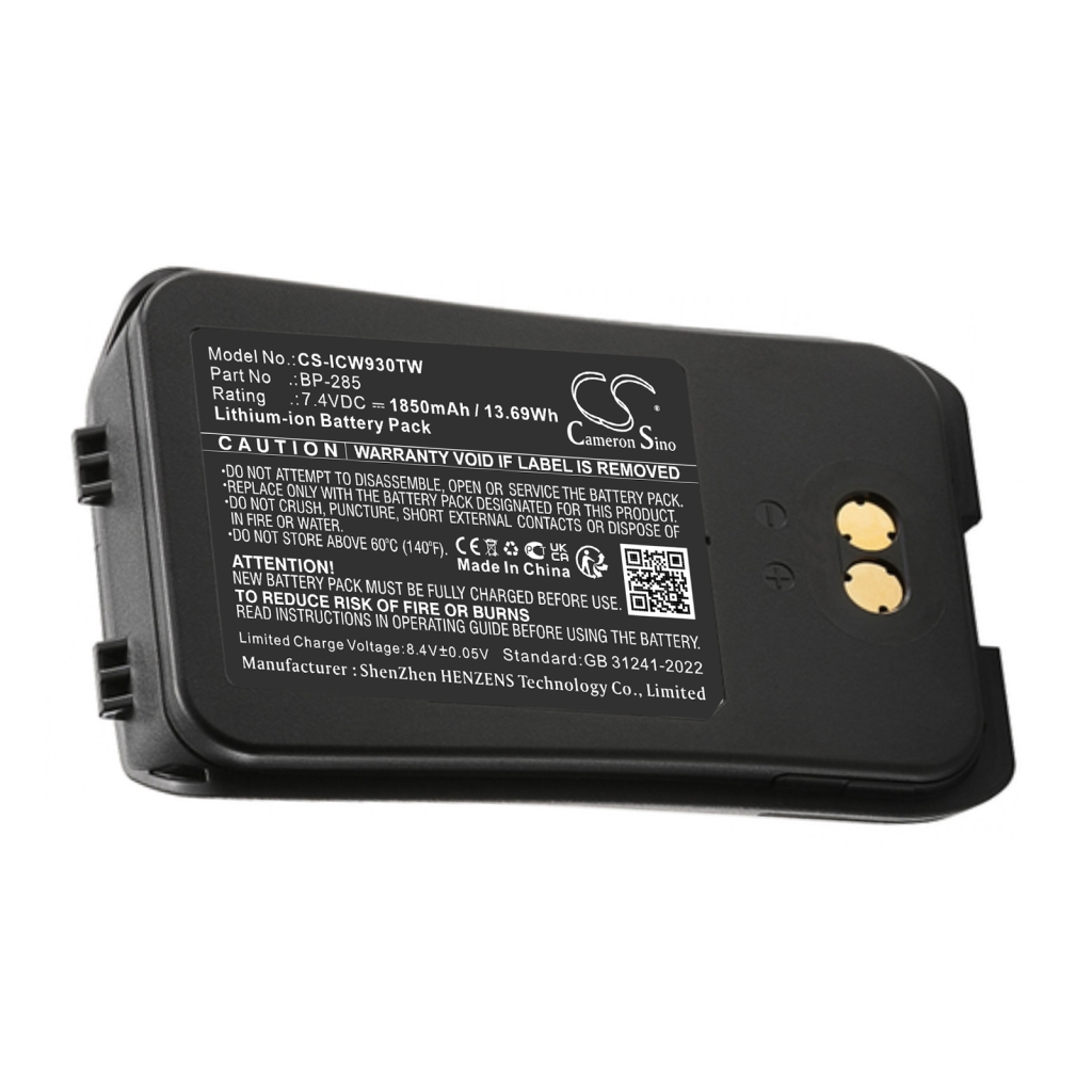Batería de radio de dos vías Icom CS-ICW930TW