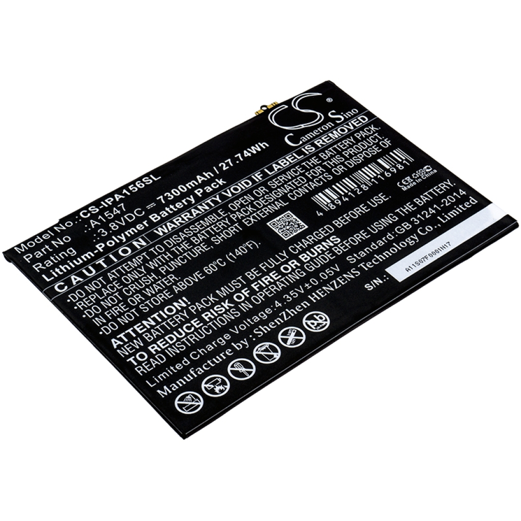 Batería de la tableta Apple CS-IPA156SL
