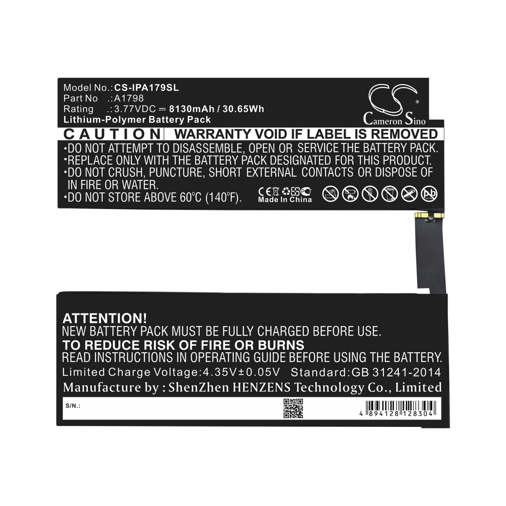 Batería de la tableta Apple CS-IPA179SL