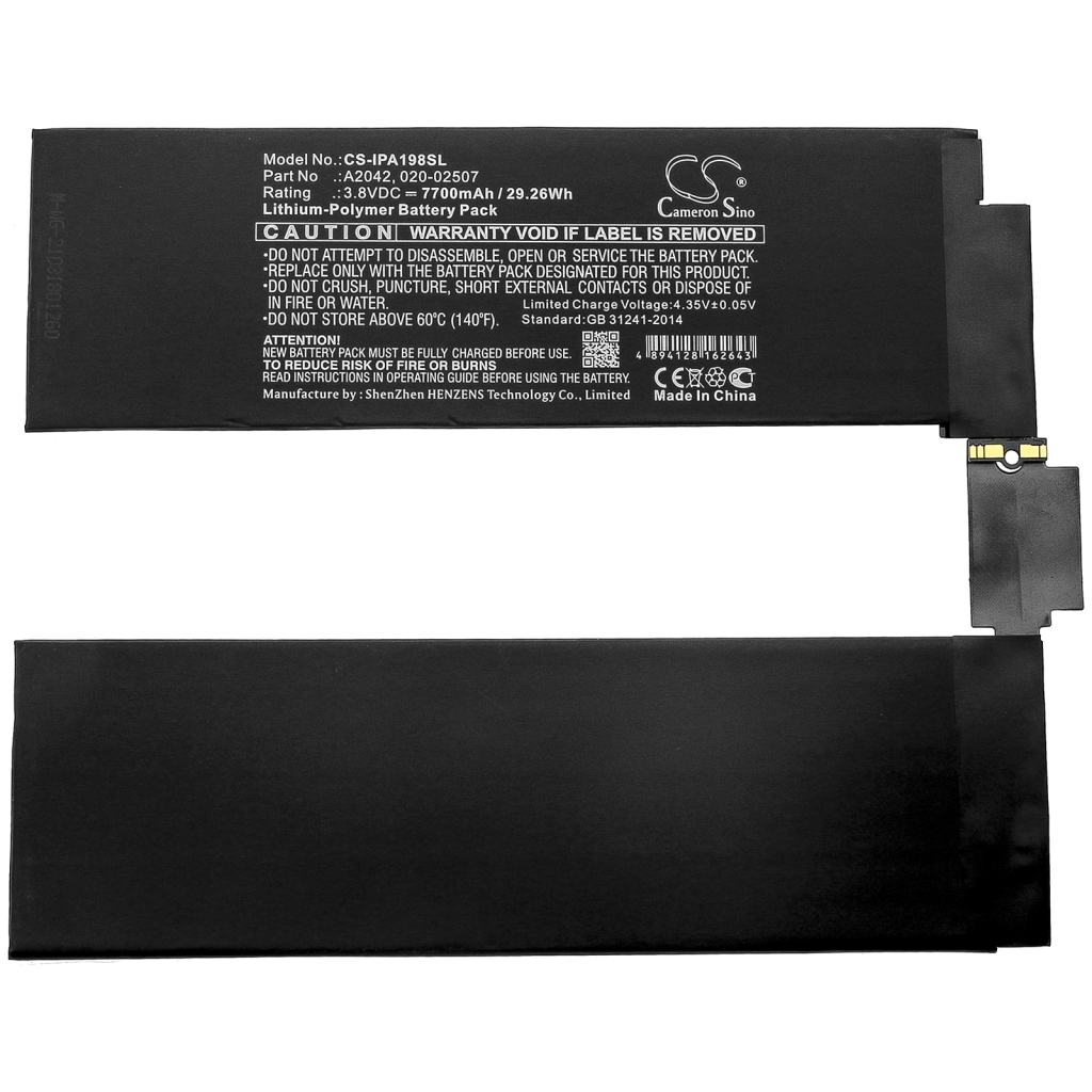Batería de la tableta Apple CS-IPA198SL