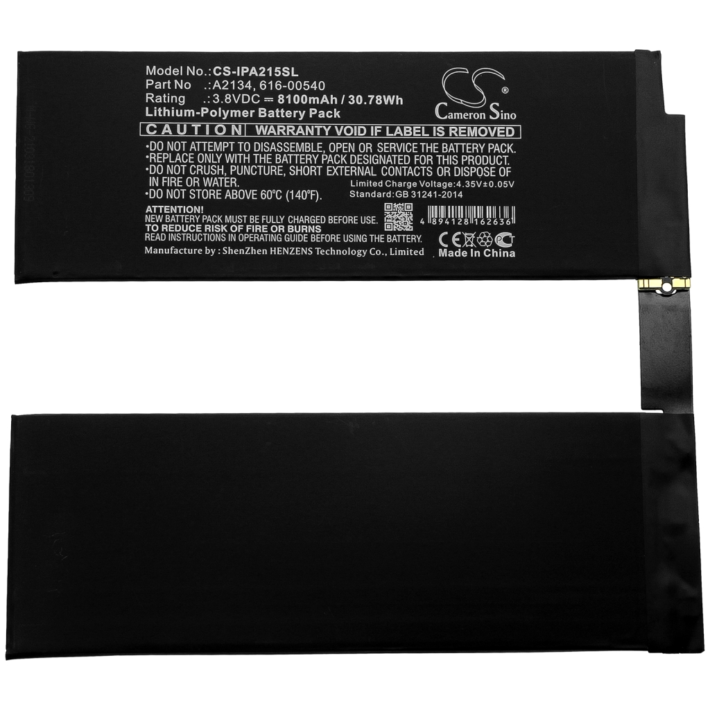 Batería de la tableta Apple CS-IPA215SL