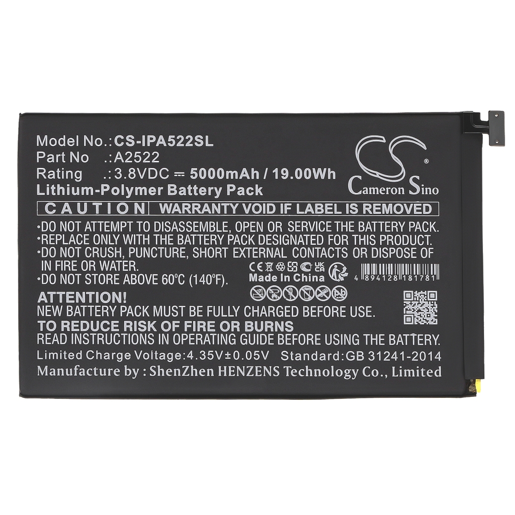 Batería de la tableta Apple CS-IPA522SL