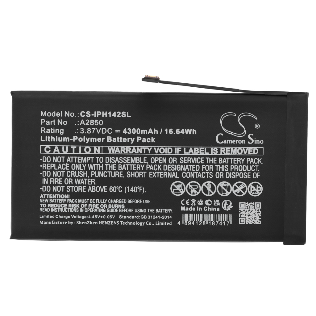 Batería del teléfono móvil Apple CS-IPH142SL