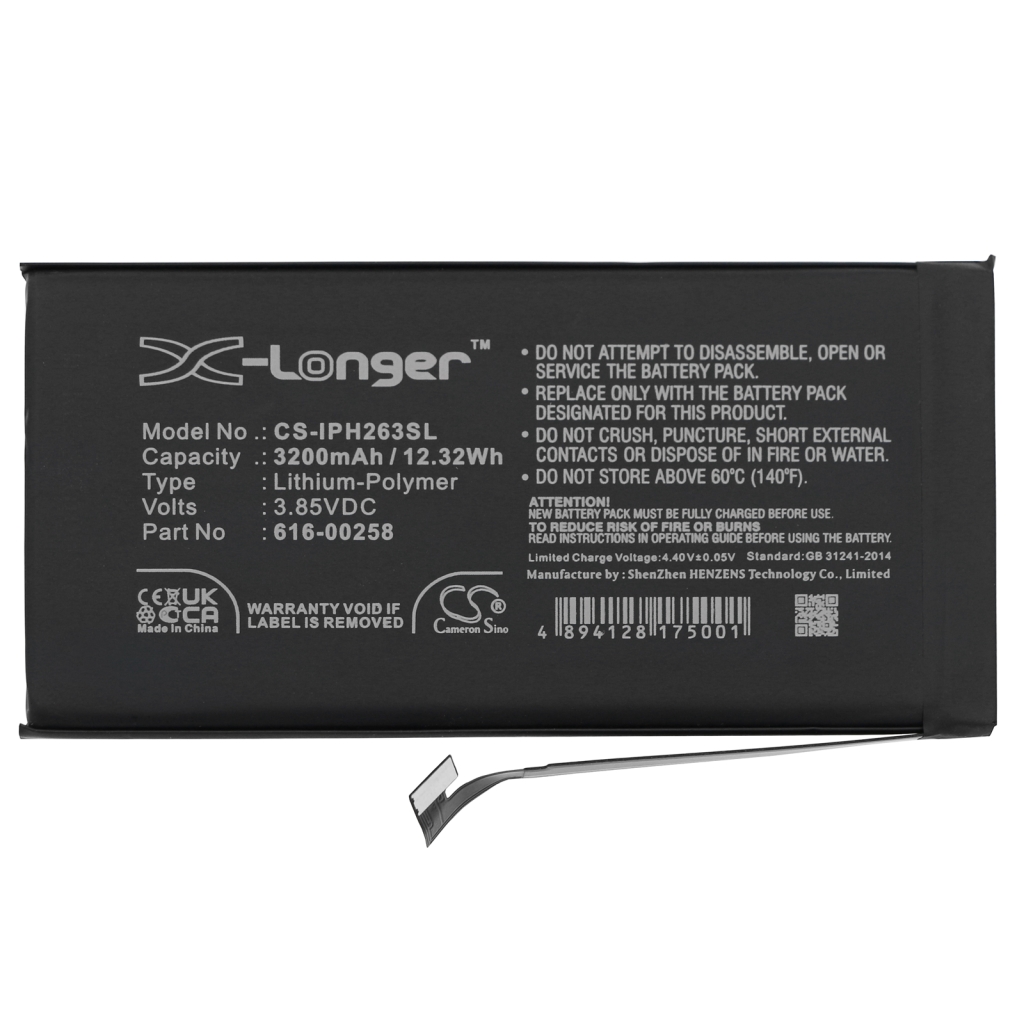 Batería del teléfono móvil Apple CS-IPH263SL