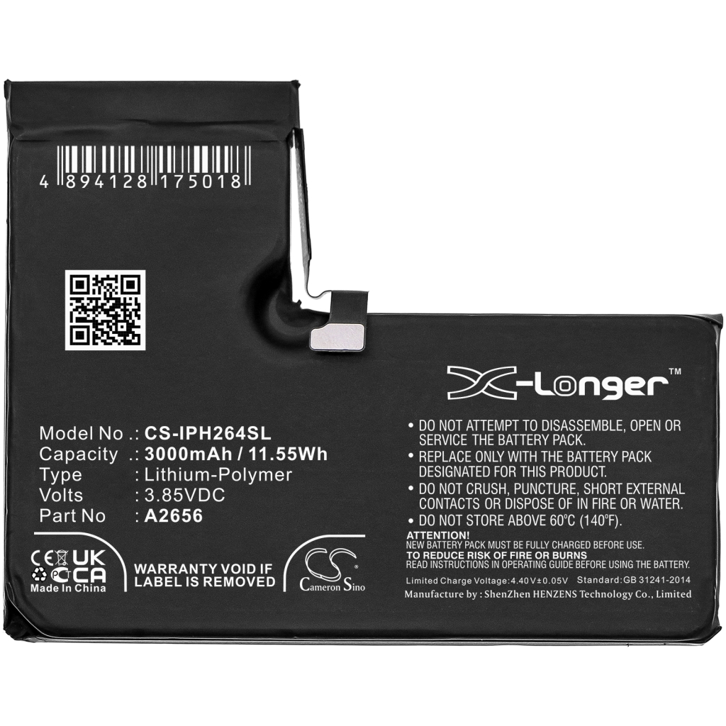 Batería del teléfono móvil Apple CS-IPH264SL
