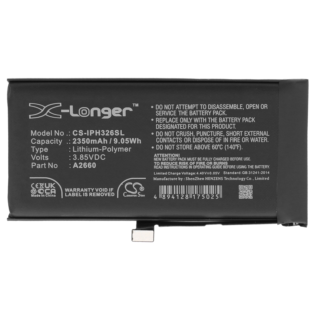 Batería del teléfono móvil Apple CS-IPH326SL
