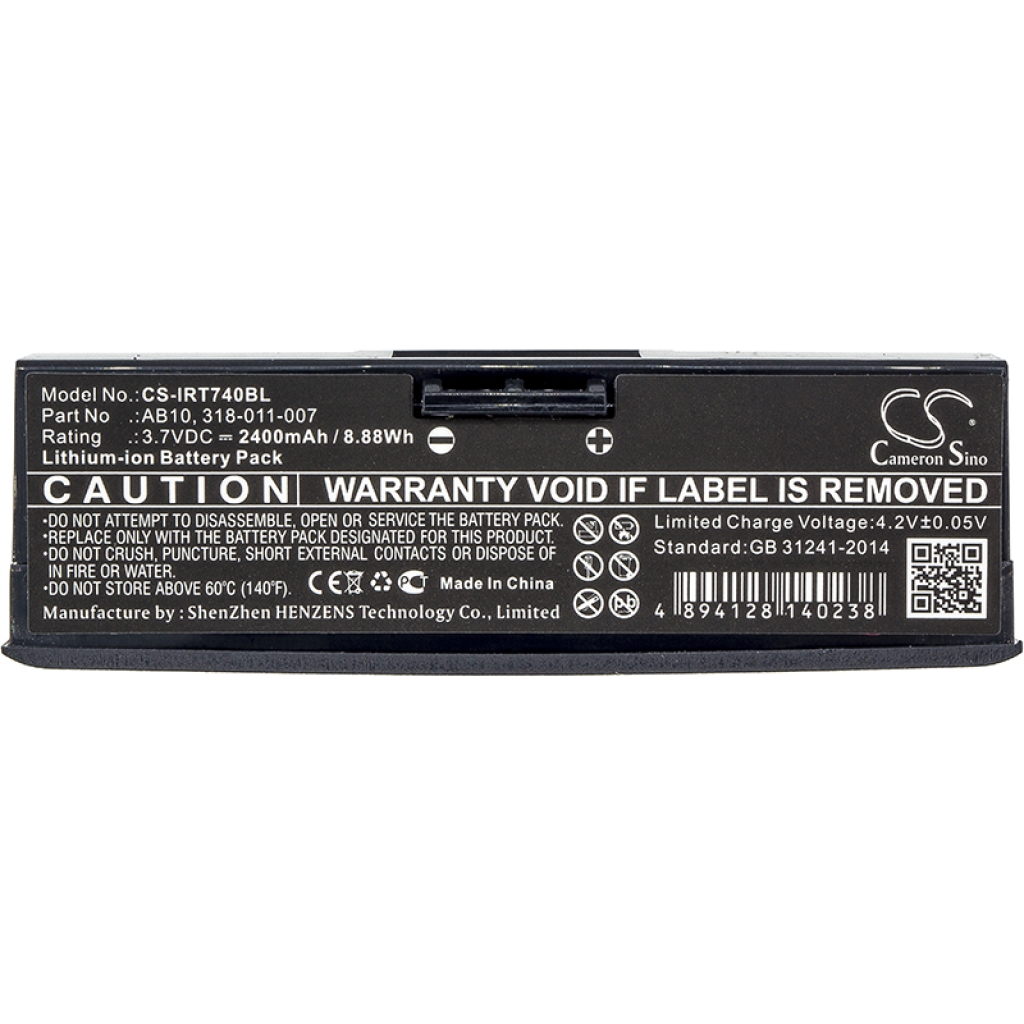 Batería de código de barras, escáner Intermec CS-IRT740BL