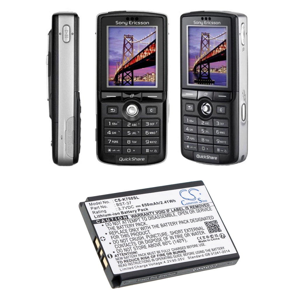 Batería del teléfono móvil Sony Ericsson K758c