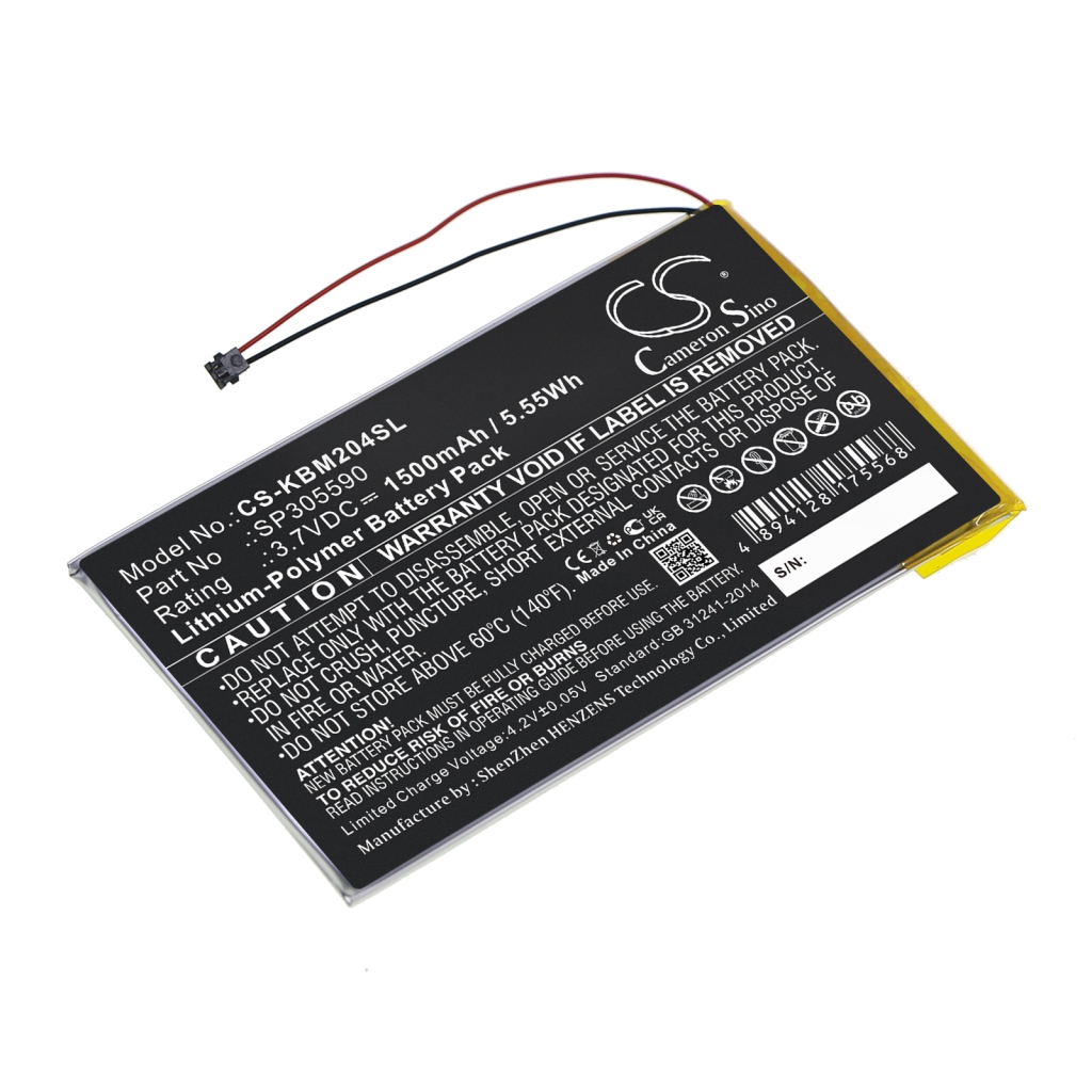 Batería Ebook, eReader Kobo CS-KBM204SL