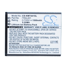 Reemplazo de batería compatible para Kazam TR4L40,TR4L401