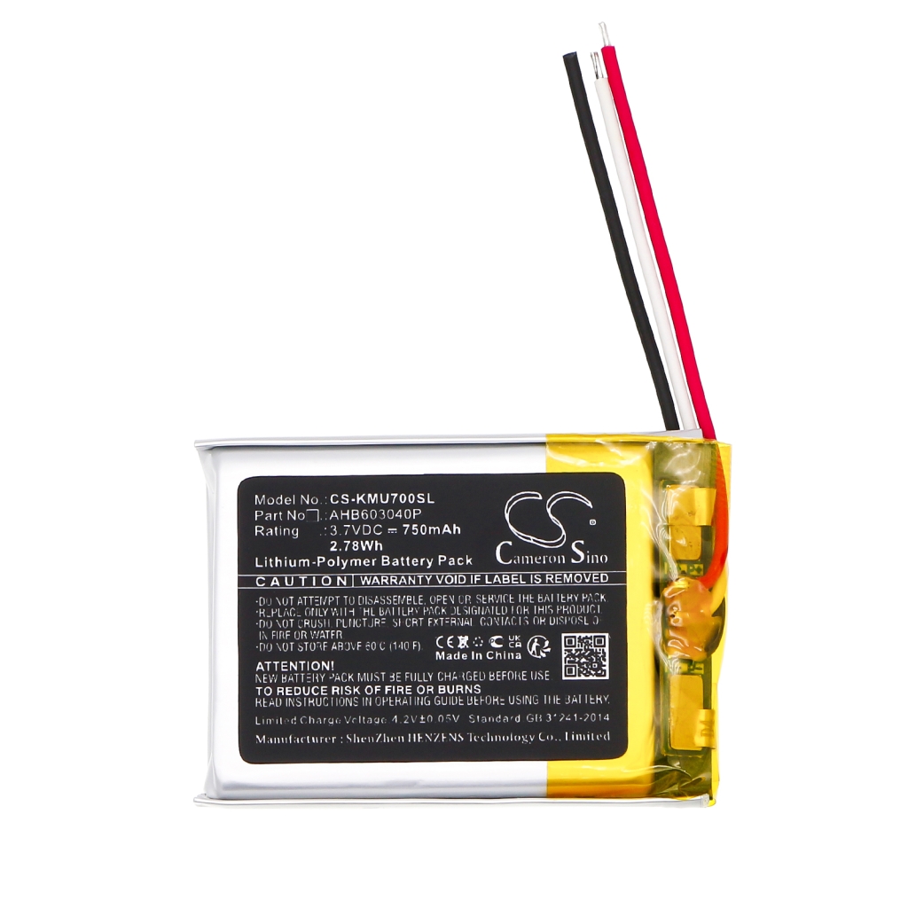 Batería para auriculares inalámbricos Kef CS-KMU700SL
