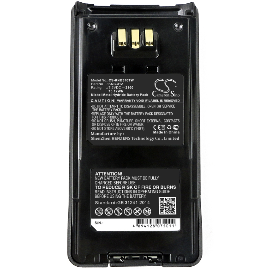 Batería de radio de dos vías Kenwood CS-KNB310TW