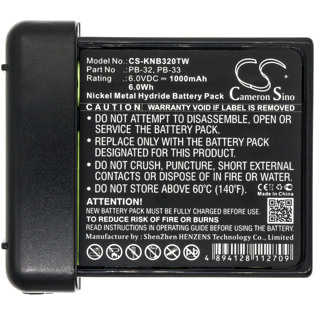Batería de radio de dos vías Kenwood CS-KNB320TW