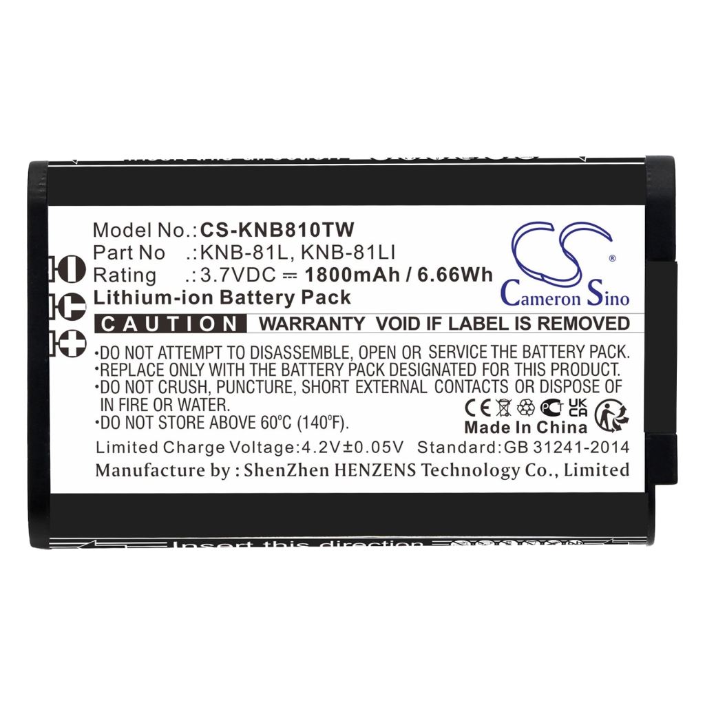 Batería de radio de dos vías Kenwood CS-KNB810TW