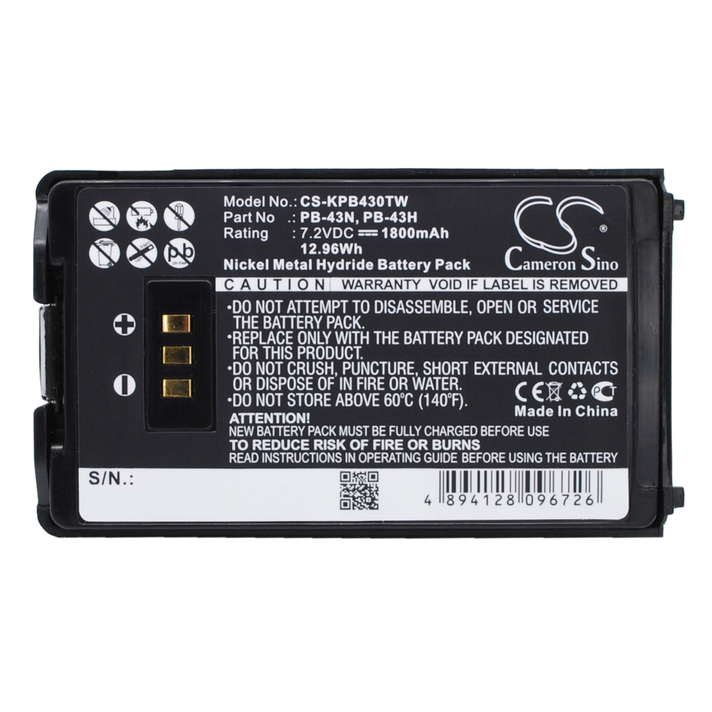 Batería de radio de dos vías Kenwood CS-KPB430TW