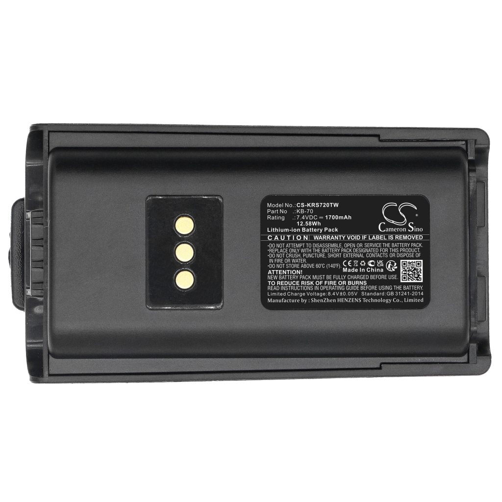 Batería de radio de dos vías Kirisun CS-KRS720TW