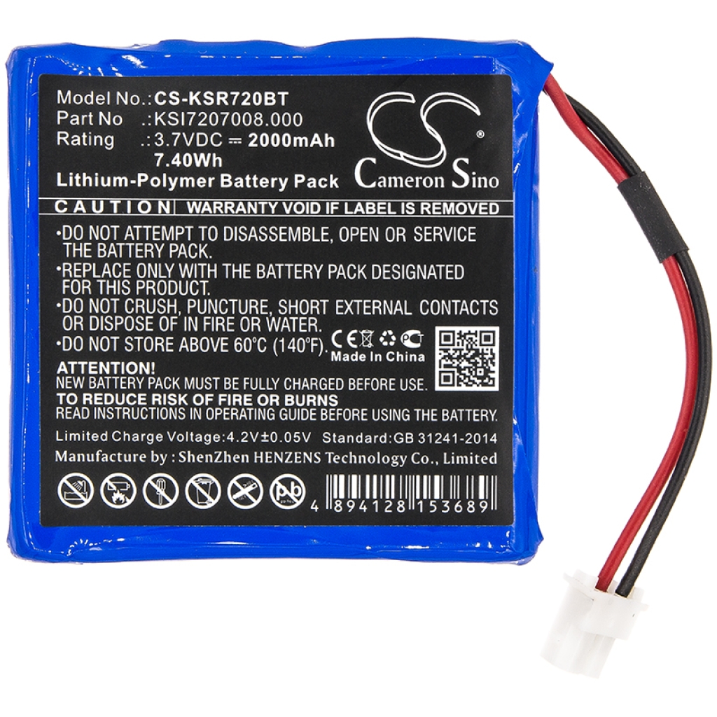 Batería de la cámara de seguridad del hogar Ksenia CS-KSR720BT