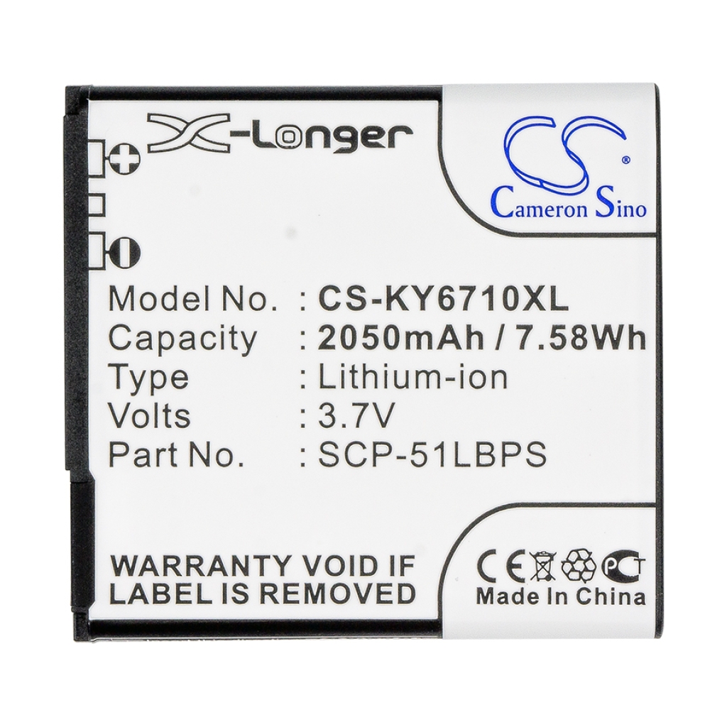 Batería del teléfono móvil Kyocera Torque XT