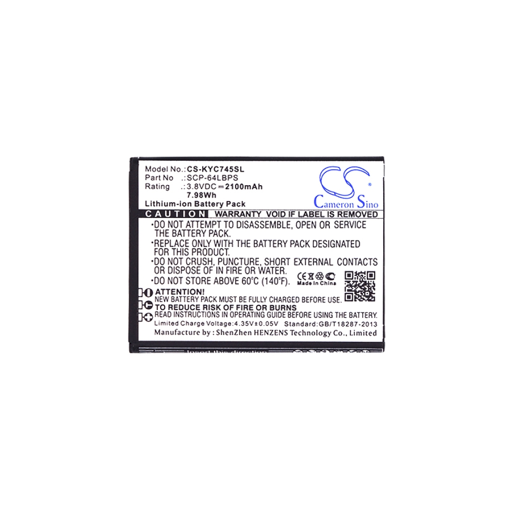 Batería del teléfono móvil Kyocera CS-KYC745SL