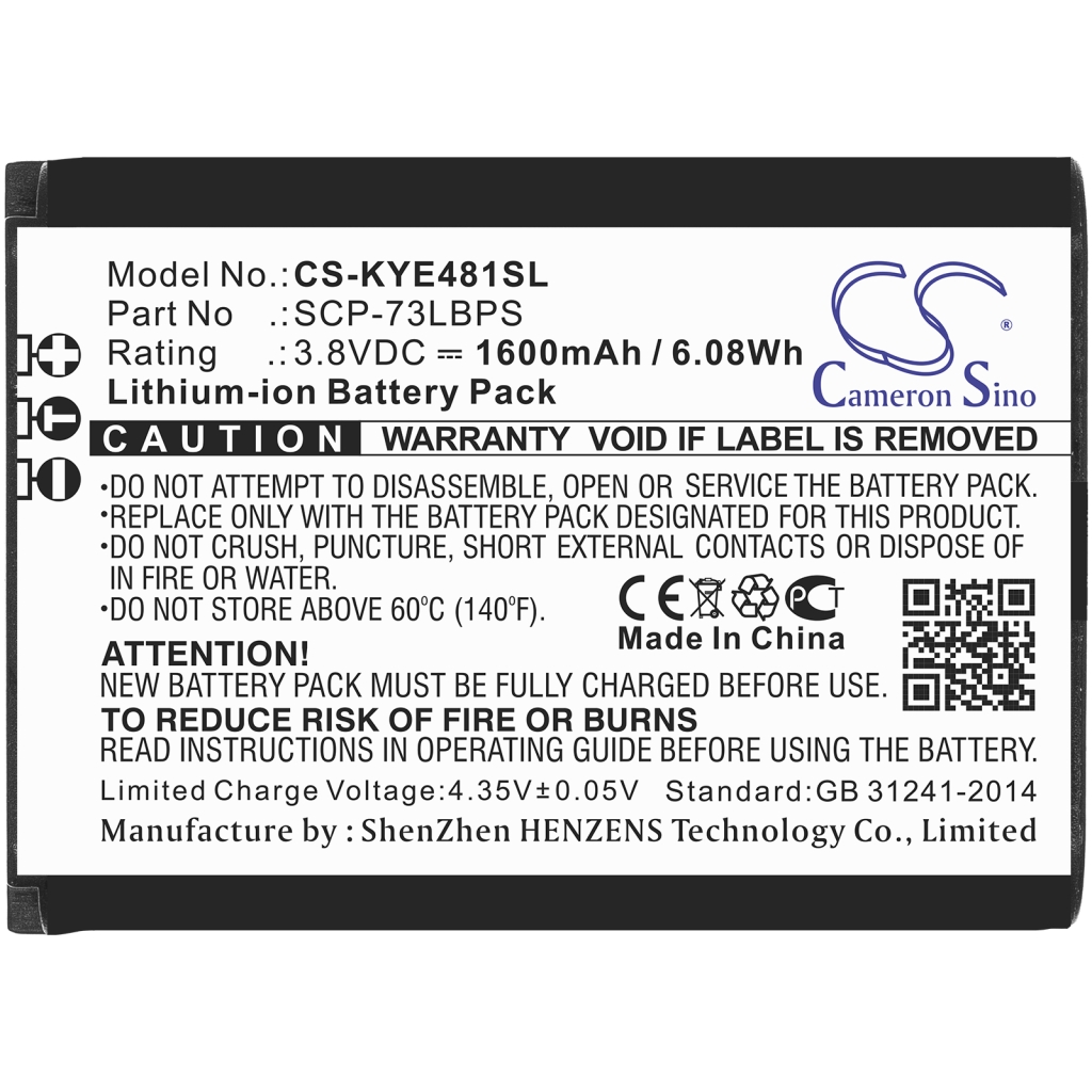 Batería del teléfono móvil Kyocera CS-KYE481SL