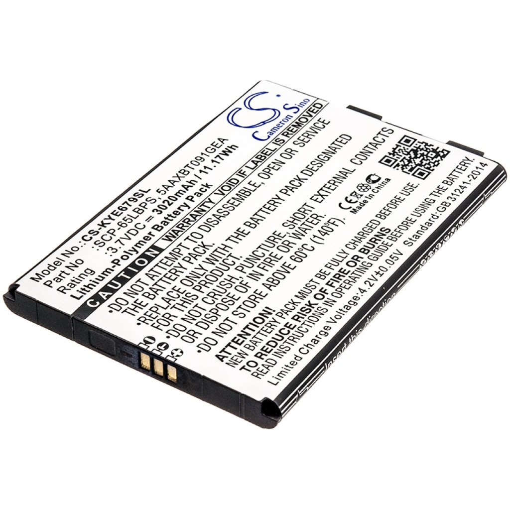 Batería del teléfono móvil Kyocera CS-KYE679SL