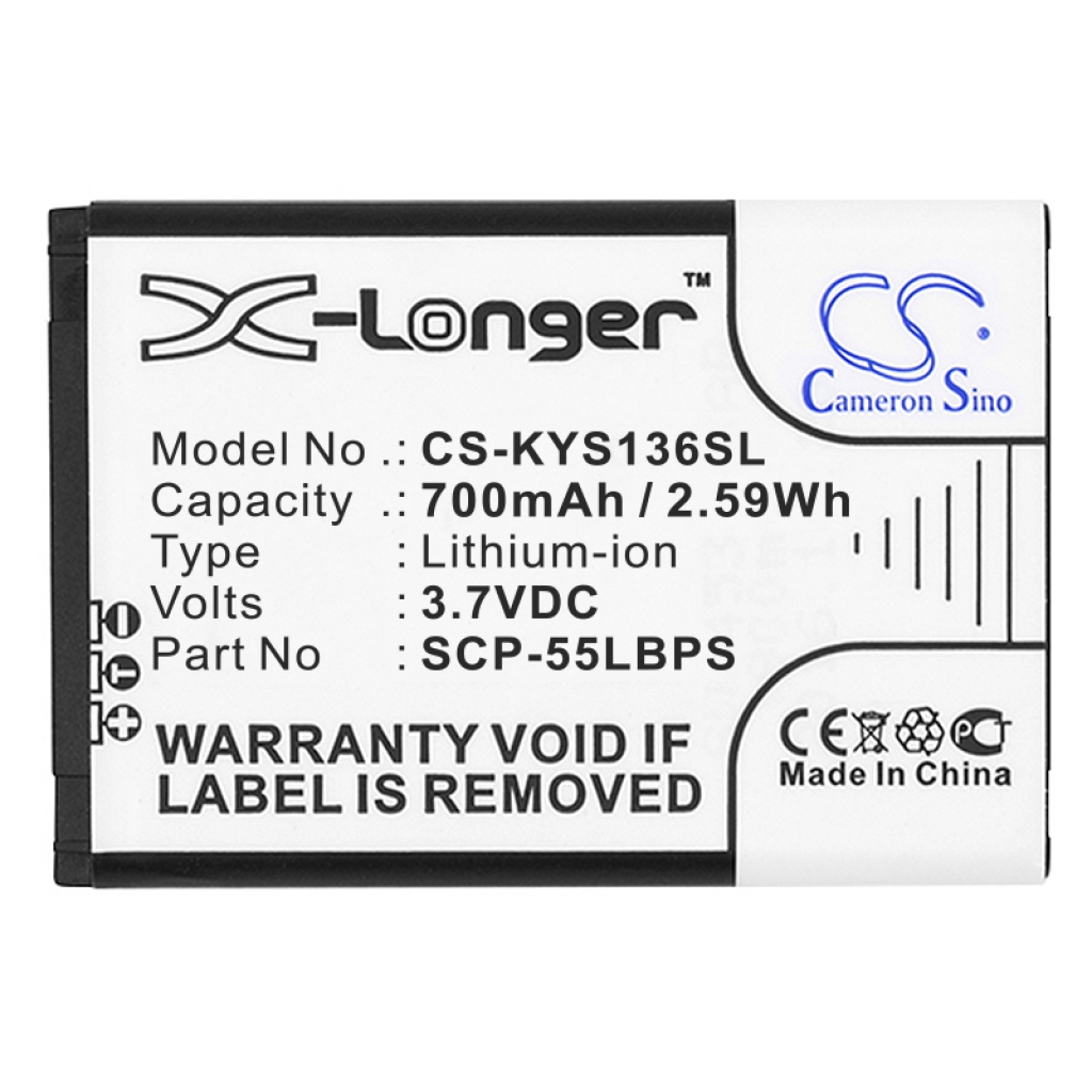 Batería del teléfono móvil Kyocera CS-KYS136SL