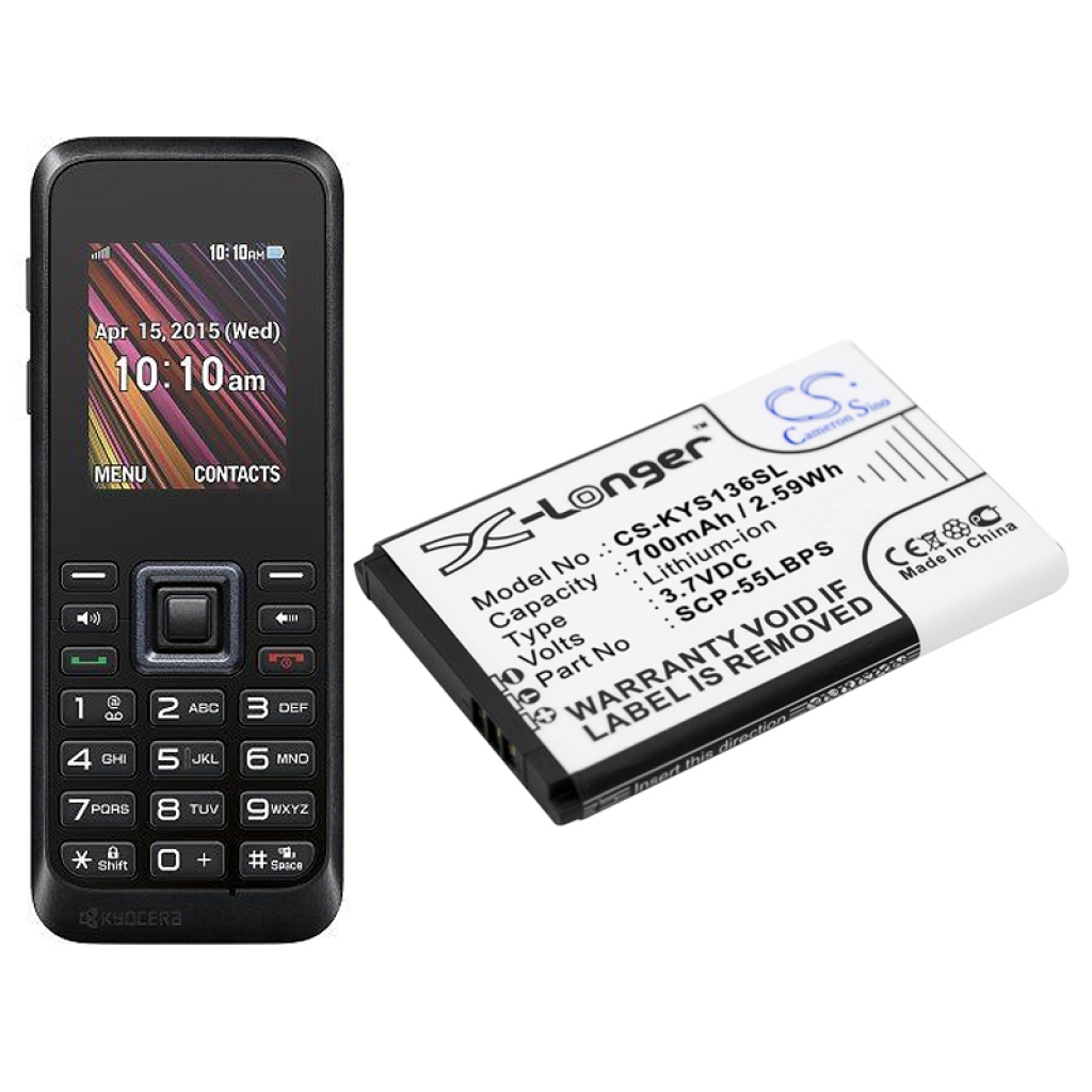 Batería del teléfono móvil Kyocera CS-KYS136SL